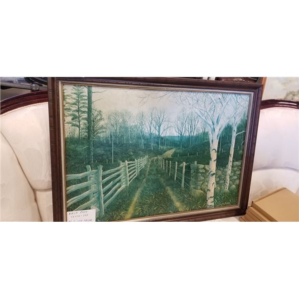 BIRCH PATH PAINTING BY G.VON TRIER