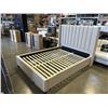 Image 2 : MODERN FABRIC QUEENSIZE PLATFORM BEDFRAME, GOOD CONDITION