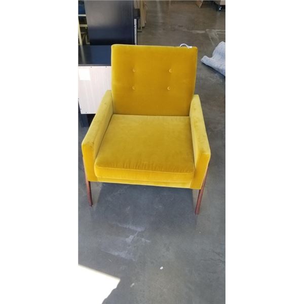 MODERN WOOD FRAMED MCM STYLE CHAIR, VERY CLEAN, GOOD CONDITION