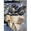 Image 2 : LOT OF CAMO ITEMS INCLUDING CAMPING CHAIR, RAIN JACKET AND PANTS, 3 UTILITY BELT AND A VEST FROM COL