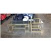 Image 1 : MODERN GOLD AND GLASS 2 PC COFFEE TABLE SET