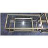 Image 3 : MODERN GOLD AND GLASS 2 PC COFFEE TABLE SET