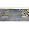 Image 5 : MODERN GOLD AND GLASS 2 PC COFFEE TABLE SET