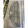Image 1 : ANTIQUE LEADED GLASS PANEL. 37 X 13 INCH