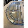 Image 2 : ANTIQUE LEADED GLASS PANEL. 37 X 13 INCH