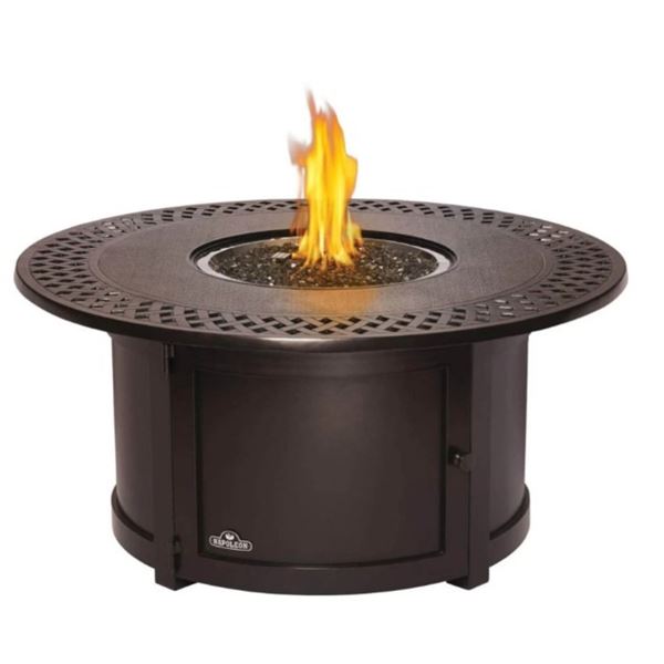 NEW NAPOLEON KENSINGTON PATIOFLAME ROUND FIRE TABLE - TESTED WORKING, RETAIL $1799