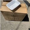 Image 1 : CASE OF NEW THEO RE38 CONTAINERS WITH LIDS 150 SETS
