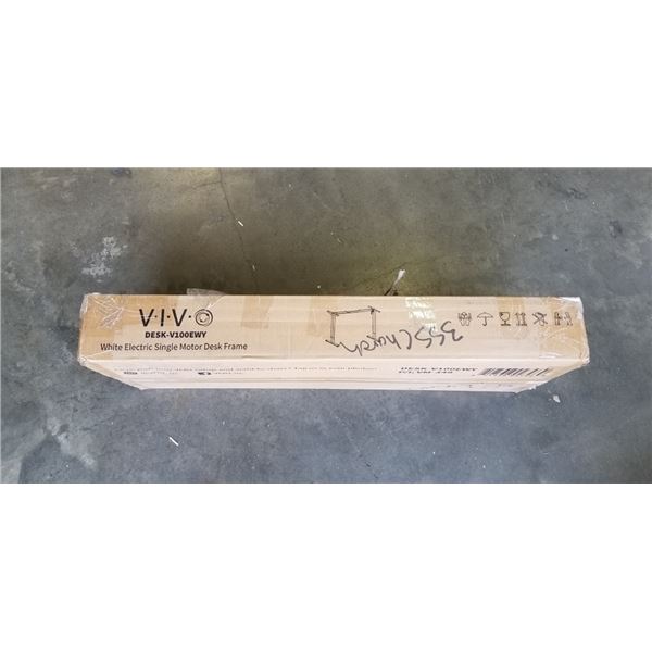 VIVO WHITE ELCTRIC SINGLE MOTOR DESK FRAME