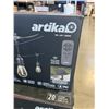 Image 2 : 2 SETS OF ARTIKA ECLIPSE SOLAR STRING LIGHTS WITH 20 LED BULBS, REMOTE, EACH IS 42FT LONG