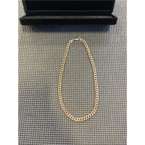 NEW 18K GOLD PLATED 8.0MM CUBAN LINK NECKLACE, 18" LONG