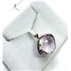 Image 1 : STERLING SILVER NATURAL AMETHYST PENDANT WITH STERLING SILVER CHAIN, RETAIL $350.00. AMETHYST IS THE