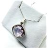 Image 2 : STERLING SILVER NATURAL AMETHYST PENDANT WITH STERLING SILVER CHAIN, RETAIL $350.00. AMETHYST IS THE
