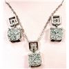 Image 1 : STERLING SILVER NATURAL DYED DRUZY (3.60CT) EARRING AND PENDANT WITH STERLING SILVER CHAIN, W/A $850