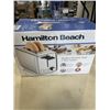 Image 1 : HAMILTON BEACH 2 SLICE MODERN CHROME TOASTER - TESTED WORKING