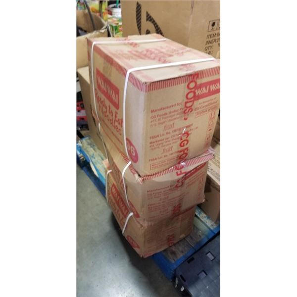 3 BOXES OF WAI WAI READY TO EAT CHICKEN NOODLES BB 07/2026