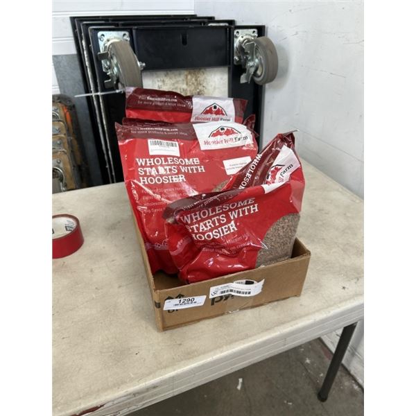 4 NEW BAGS OF HOOSIER HILL FARM VEGETABLE PROTEIN EXP 1-16-2026