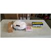 Image 1 : NEW WATER BOTTLE, WIPE WARMER, CURLING KIT, TAPE DISPENSER ETC