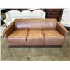 Image 1 : BROWN LEATHER SOFA, MADE IN ITALY
