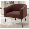 Image 1 : IVY BRONX JAMEILA UPHOLSTERED BARREL CHAIR WITH BLACK LEGS, RETAIL $439