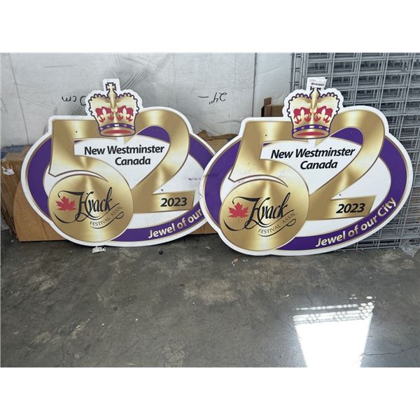 2 NEW WESTMINSTER CROWN ROYAL ADVERTISEMENTS