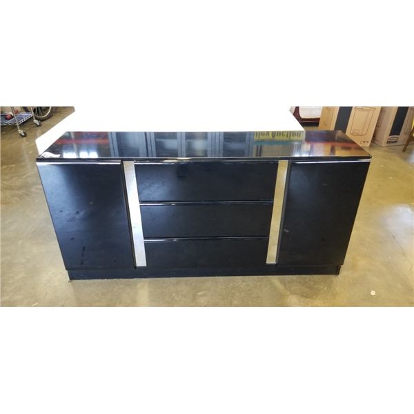 BLACK LACQURED MODERN DRESSER