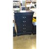 Image 4 : BLACK MODERN 5 DRAWER HIGHBOY AND 2 MATCHING NIGHTSTANDS
