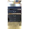 Image 5 : BLACK MODERN 5 DRAWER HIGHBOY AND 2 MATCHING NIGHTSTANDS