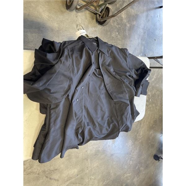 10 SIZE LARGE BLACK DRESS SHIRTS