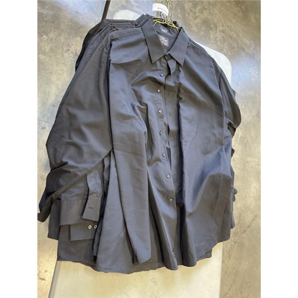 10 SIZE X-LARGE BLACK DRESS SHIRTS