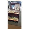 Image 1 : VINTAGE WOOD JEWELRY BOX W/ LOTS OF CONTENTS
