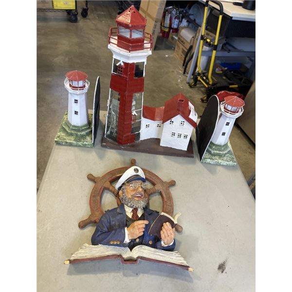 ASSORTED LIGHTHOUSE AND NAUTICAL DECOR