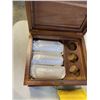 Image 3 : NEW WOODEN SMOKERS BOX WITH TRAY AND GLASS CONTAINERS