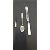 Image 1 : STERLING SPOON AND TWO OTHER UTENSILS