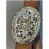 Image 3 : MONTANA SILVERSMITHS BELT BUCKLE AND BROWN LEATHER BELT