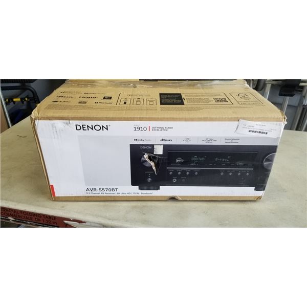 DENON AVR-S570BT 5.2 CHANNEL RECEIVER - TESTED WORKING, RETAIL $549