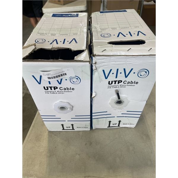 2 VIVO 500FT ROLLS OF CAT6 CABLE