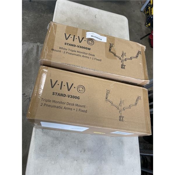 2 VIVO TRIPLE MONITOR DESK MOUNTS