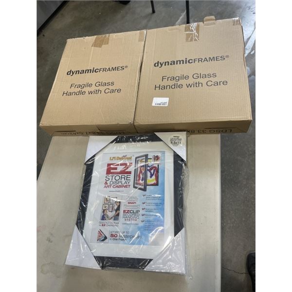 3 NEW LIL DAVINCI EZ STORE 8.5 X 11 PICTURE FRMAES, STORES UP TO 50 MASTERPIECES IN ONE FRAME