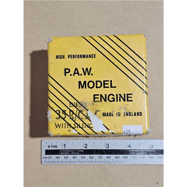 Vintage PAW 35 R/C Diesel Model Engine w/ Box & Instructions