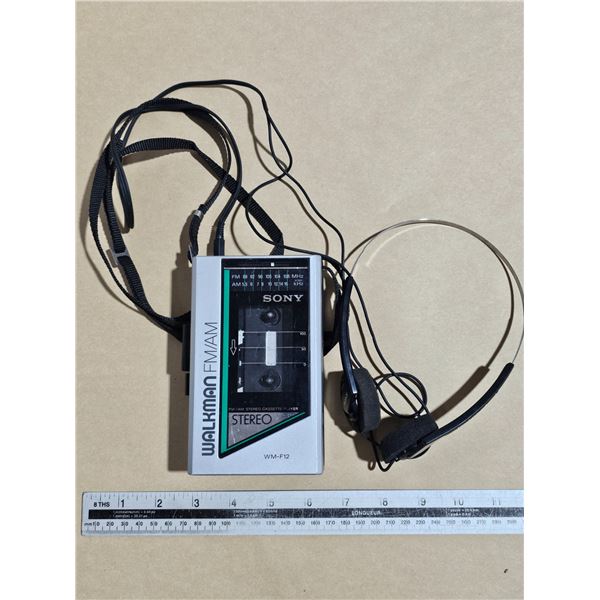 Vintage Sony Walkman AM/FM Stereo Cassette Player W/ Headphones