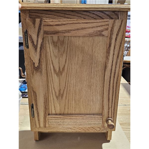 Solid Oak Cabinet (Back and Door Panels not Oak)