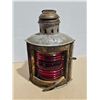 Image 1 : Vintage Perko Red Lens Marine Port Navigation Oil Burner Lantern