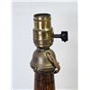 Image 2 : Vintage Antique Turned Oak Wood Table Lamp Base (Not Tested)