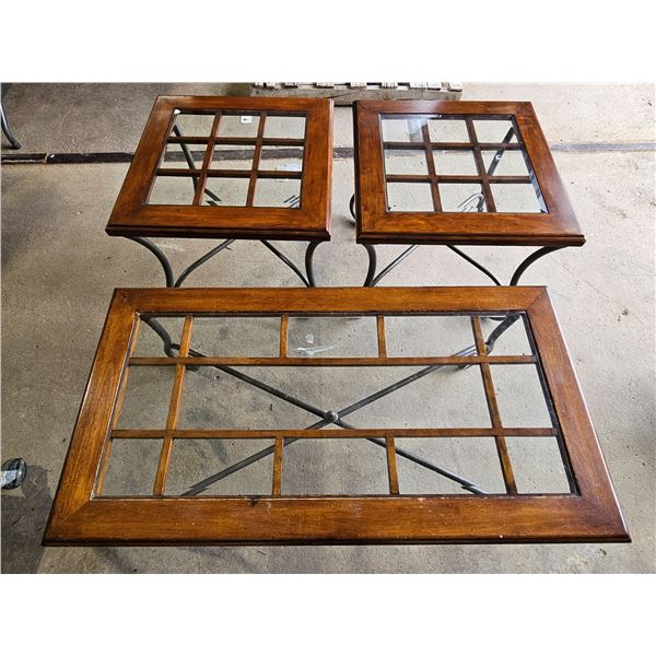 (3) Piece Living Room Table Set – Coffee Table 26”x 49.5”x19.5”h