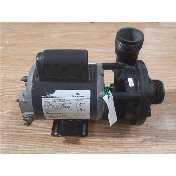 Hot Tub Pump and Motar (Works). 1/15 HP, 1425/1725 RPM, 230 Volt, 50/60 Hz, (See Motar Nameplates)