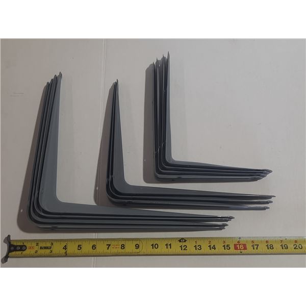 Shelf Brackets : 4-12" x 14", 3-10" x 12", 4-8"x 10".