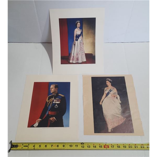 Queen Elizabeth and Prince Philip Portraits; Newspaper Clipping.