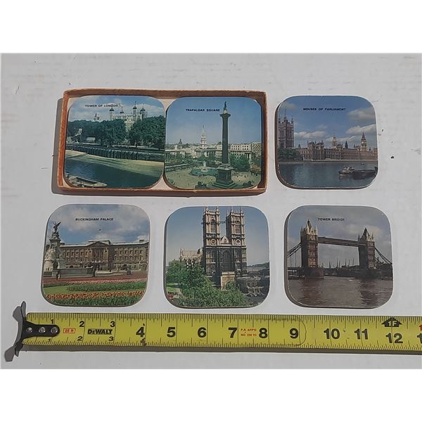 Londan England 6 Beverage Coasters.