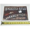 Image 1 : Winchester Rifles & Ammunition metal Tin Sign.