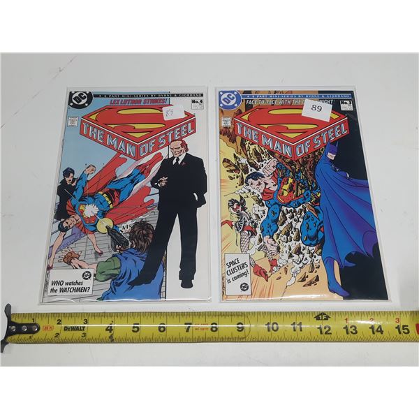Issues #3 and #4 of The Man of Steel miniseries from DC Comics, published in 1986 and written/illust